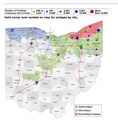 COUNTY OUT TOTAL SERVED; Map Legend. . First energy outages geauga county